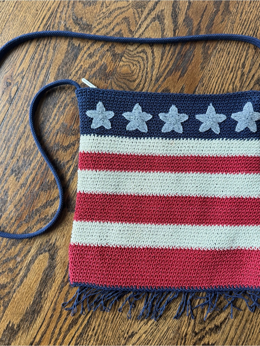 Stone Mountain Vintage American Flag Crossbody Bag